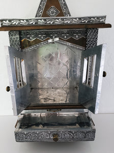 ABUNDANCE Shrine/temple/alter  Home Pooja Mandir Pure Silver Aluminum Sheets and oxidized copper accents