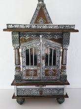 Load image into Gallery viewer, ABUNDANCE Shrine/temple/alter  Home Pooja Mandir Pure Silver Aluminum Sheets and oxidized copper accents