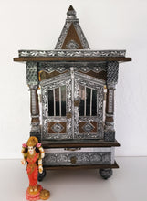 Load image into Gallery viewer, ABUNDANCE Shrine/temple/alter  Home Pooja Mandir Pure Silver Aluminum Sheets and oxidized copper accents