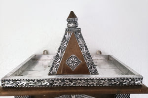 ABUNDANCE Shrine/temple/alter  Home Pooja Mandir Pure Silver Aluminum Sheets and oxidized copper accents
