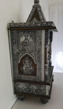 Load image into Gallery viewer, ABUNDANCE Shrine/temple/alter  Home Pooja Mandir Pure Silver Aluminum Sheets and oxidized copper accents