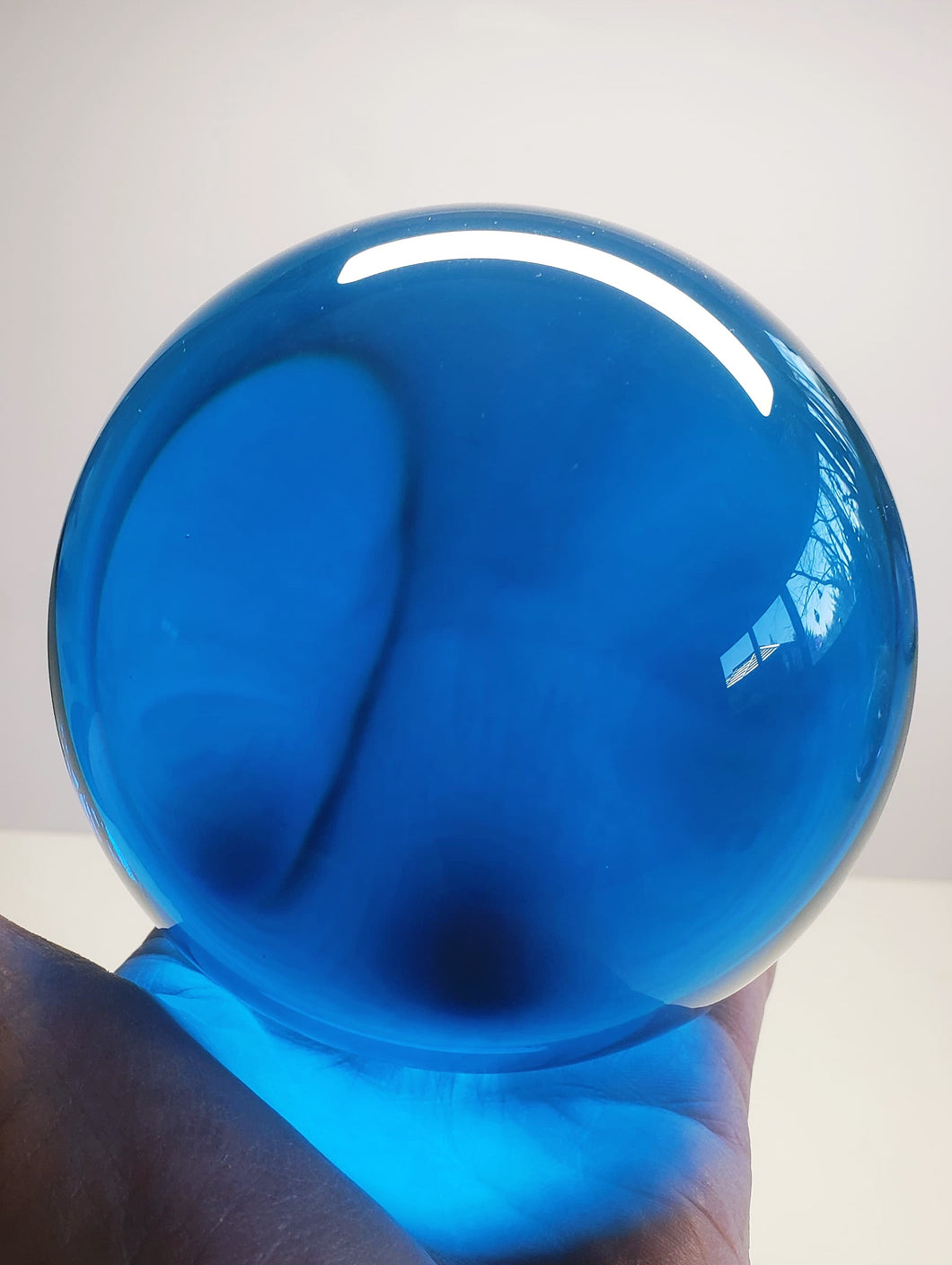 Blue - Medium Bright Andara Crystal Sphere 3.75 inch