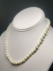 Mother of Pearl  EO 6.5mm 15-16.5inch adjustable Kid's Necklace