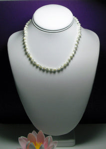 Mother of Pearl  EO++ 6mm 14.5-16inch adjustable Kid's Necklace