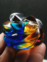 Load image into Gallery viewer, Multi - colored Andara Crystal Rose