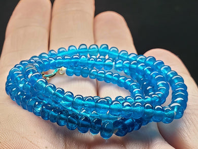 Apatite - Blue (neon) EO+ 3-5mm 18inch