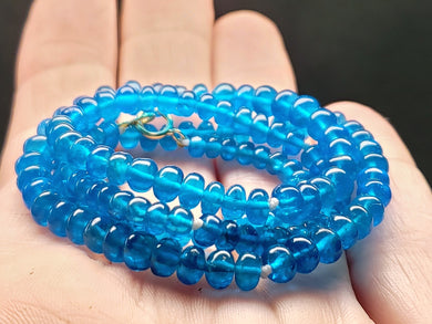 Apatite - Blue (neon) EO+ 4-6mm 18inch