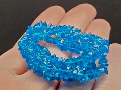 Apatite - Blue (neon) EO++ 4-7.7mm 17inch