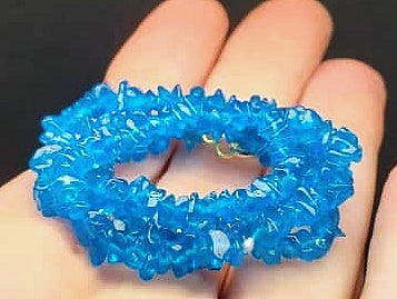 Apatite - Blue (neon) EO++ 5-8.2mm 16.25inch
