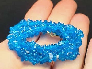 Apatite - Blue (neon) EO++ 5-8.2mm 16.25inch