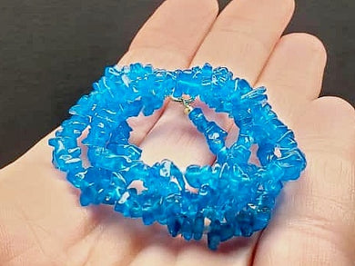 Apatite - Blue (neon) EO++ 3.1-9mm 17.75inch