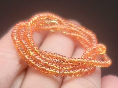 Sapphire - Orange EO++ 2.5-3.5mm 17.5inch
