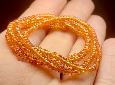 Sapphire - Orange EO++ 2.5-3mm 18.25inch