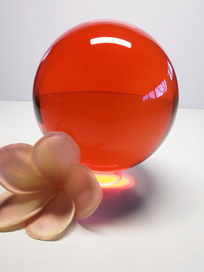 Orange Red (RARE) Andara Crystal Sphere 3.5inch