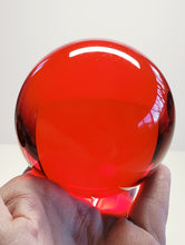 Load image into Gallery viewer, Orange Red (RARE) Andara Crystal Sphere 3inch