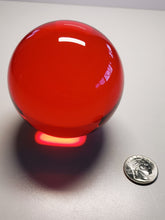 Load image into Gallery viewer, Orange Red (RARE) Andara Crystal Sphere 3inch