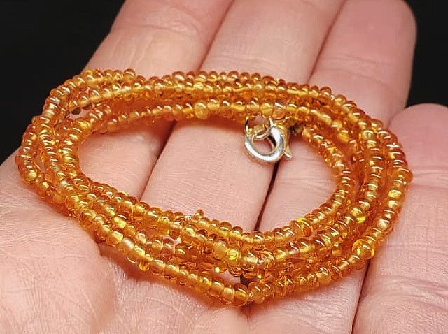 Sapphire - Orange E 2.5-3.5mm 19.5inch
