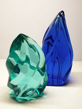 Load image into Gallery viewer, Turquoise &amp; Blue Andara Crystal Carved Pair