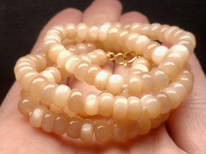 Peach Moonstone EO++ 6+mm 19.25inch