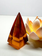 Load image into Gallery viewer, Peach Andara Crystal Nubian Pyramid 2.5in x 1.25in