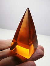 Load image into Gallery viewer, Peach Andara Crystal Nubian Pyramid 2.5in x 1.25in