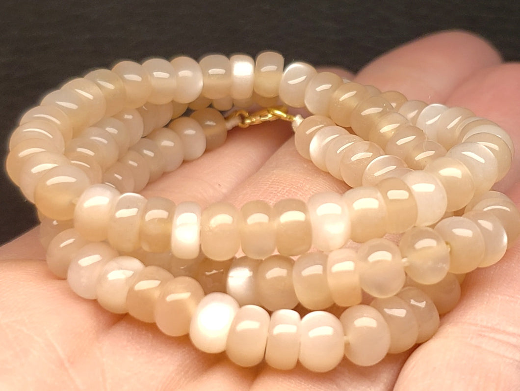 Moonstone - Peach EO++ 6+mm 16inch