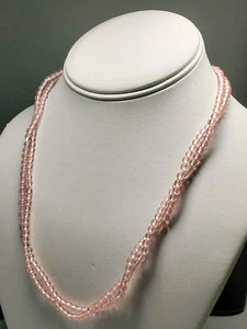Peach Pink Andara Crystal Infinity Necklace