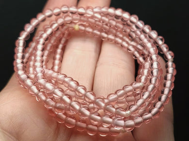 Peach Pink Andara Crystal Infinity Necklace