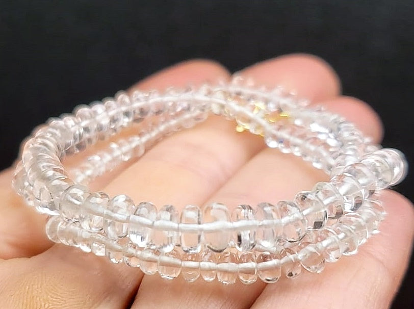 Petalite (Clear/Colorless) EO+ 3.5-6mm 16.5inch 47.7ct