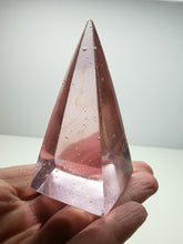 Load image into Gallery viewer, Pink (Seafoam) Andara Crystal Nubian Pyramid 3in x 1.5in