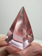 Load image into Gallery viewer, Pink (Seafoam) Andara Crystal Nubian Pyramid 1.5in x .75in