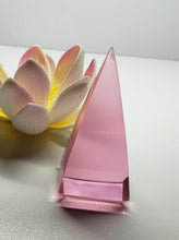 Load image into Gallery viewer, Pink (Full) Andara Crystal Nubian Pyramid 2.5in x 1.25in