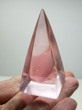 Load image into Gallery viewer, Pink (Seafoam) Andara Crystal Nubian Pyramid 2.5in x 1.25in