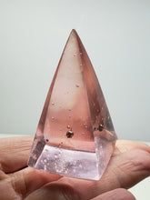 Load image into Gallery viewer, Pink (Seafoam) Andara Crystal Nubian Pyramid 2.5in x 1.25in