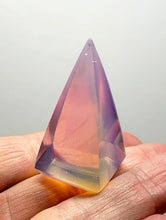 Load image into Gallery viewer, Opalesence - Pink Andara Crystal Nubian Pyramid 1.5in x .75in