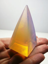 Load image into Gallery viewer, Opalesence - Pink Andara Crystal Nubian Pyramid 2.5in x 1.25in
