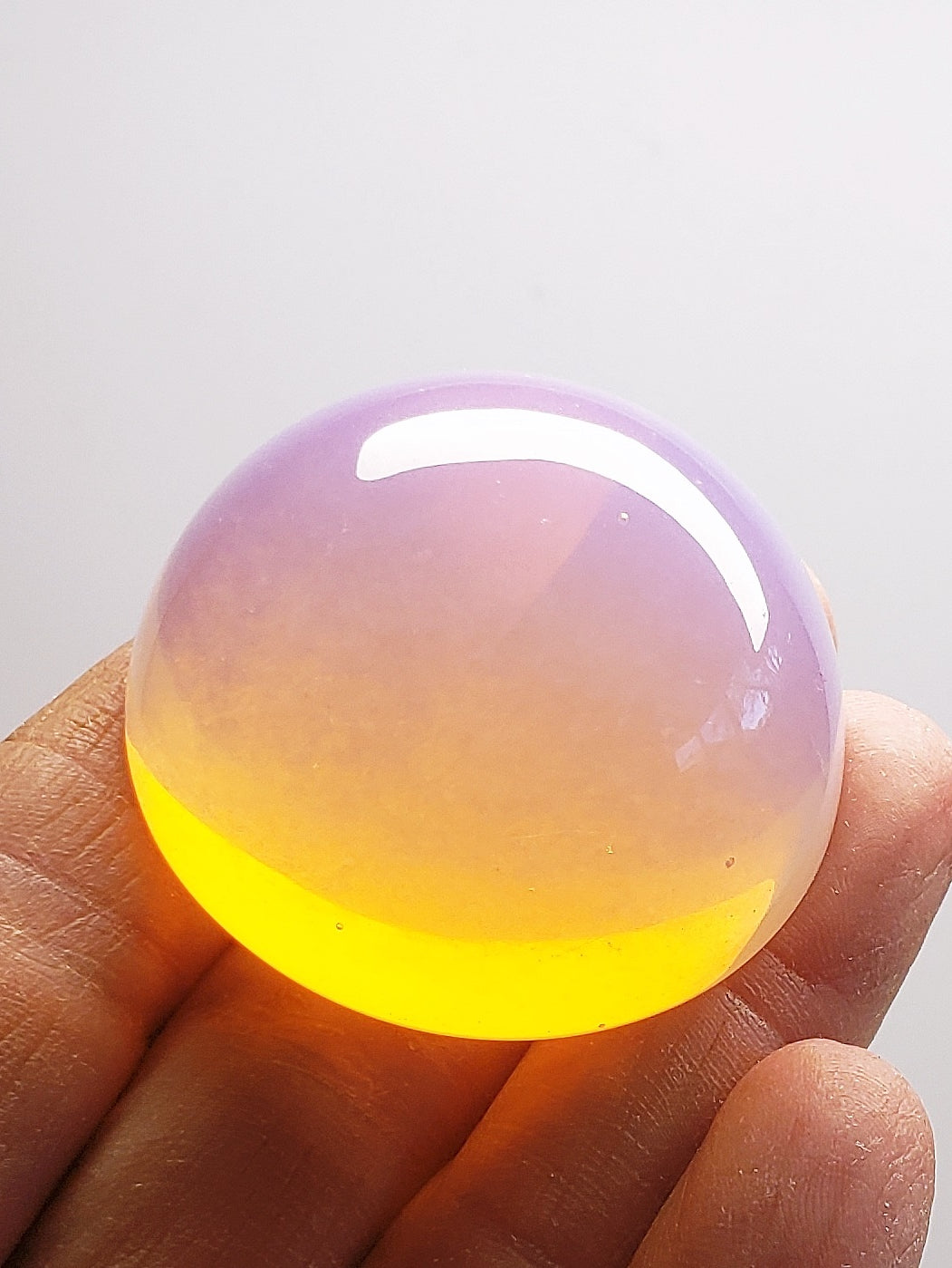 Opalescent - Pink Andara Crystal Cabochon 40mm