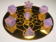 Load image into Gallery viewer, Andara Crystal Sacred Geometry Set Pink Opalescent