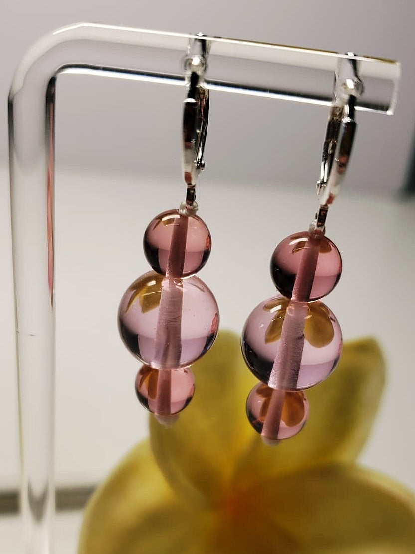 Pink & Peach Pink Andara Crystal Earrings
