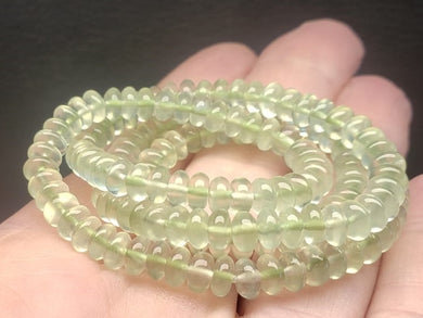 Prehnite - Green EO++ 5-5.5mm 17.5inch