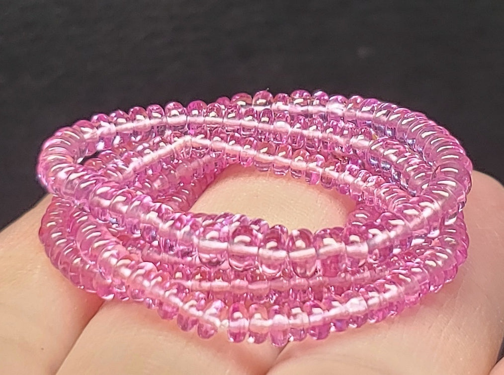 Sapphire - Pink EO++ 3-4mm 17.25inch