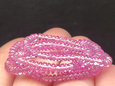 Pink Sapphire EO++ 3-4mm 18inch