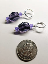 Load image into Gallery viewer, Purple &amp; Violet Andara Crystal Earrings*