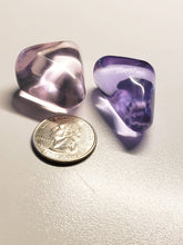 Load image into Gallery viewer, Andara Crystal Tumbled Pair Pink Violet Healing Flame