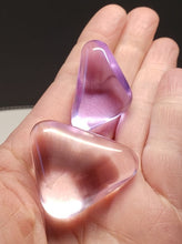 Load image into Gallery viewer, Andara Crystal Tumbled Pair Pink Violet Healing Flame