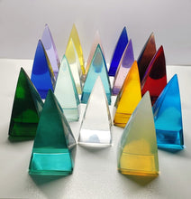 Load image into Gallery viewer, Amber - Light Andara Crystal Nubian Pyramid 1.5in x 3in