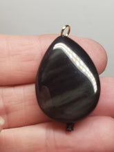 Load image into Gallery viewer, Obsidian - Rainbow Therapeutic Pendant A