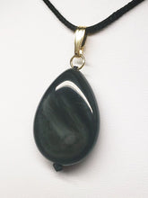Load image into Gallery viewer, Obsidian - Rainbow Therapeutic Pendant C