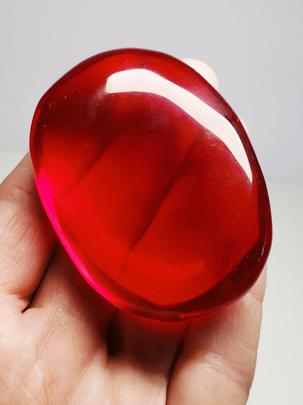 Red Andara Crystal Hand Piece 108g