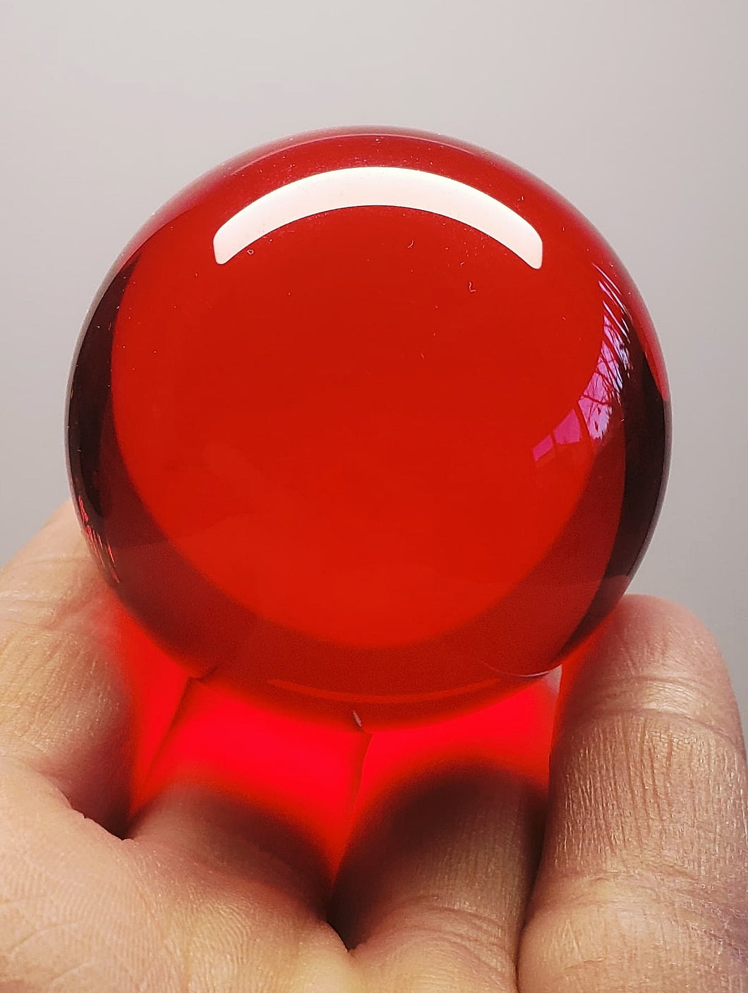 Red Andara Crystal Sphere 2 inch